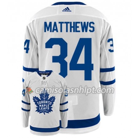 Camisola Toronto Maple Leafs AUSTON MATTHEWS 34 Adidas Branco Authentic - Homem